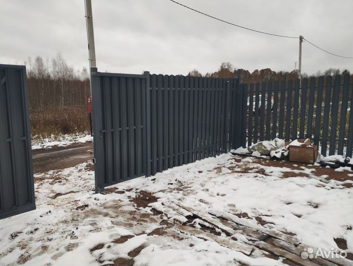 Откатные ворота под ключ с доставкой и установкой