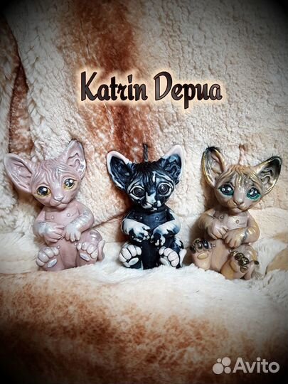 Восковая свеча котенок сфинкс