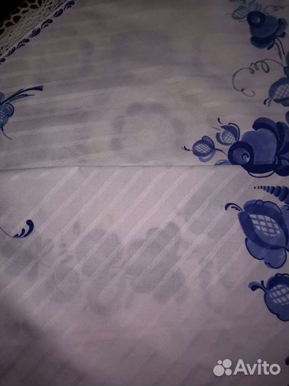 Салфетка сервировочная Гжель, скатерть лен