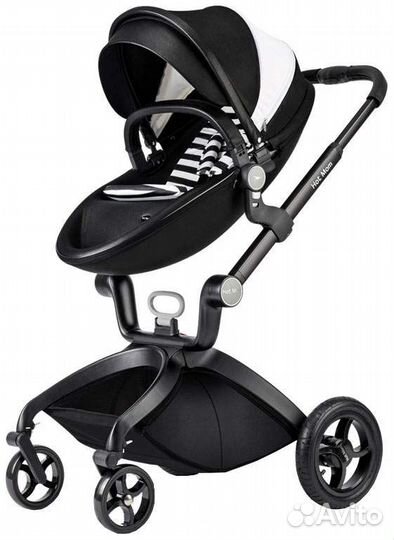 Коляска 2 в 1 эко кожа hot mom