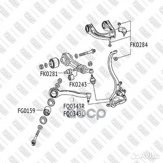 Опора шаровая mercedes W211/S211 02- FK0284 fixar