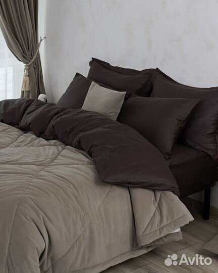 Покрывало бархат Богема кофе новое