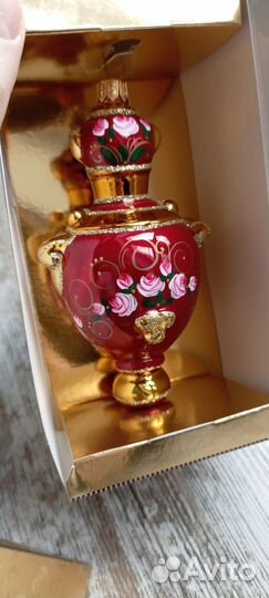 Елочная игрушка самовар 