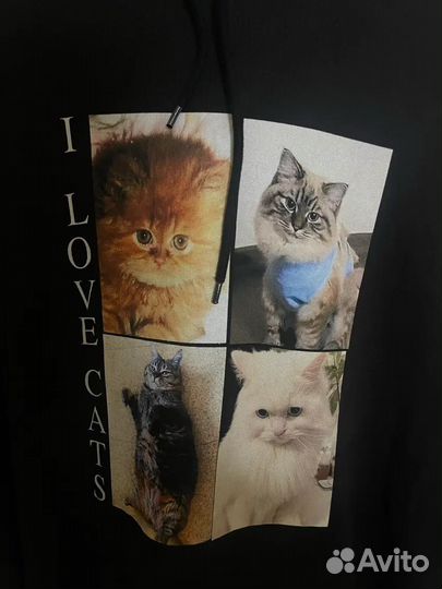 Худи balenciaga i love cats