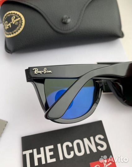 Очки ray ban wayfarer polaroid черные