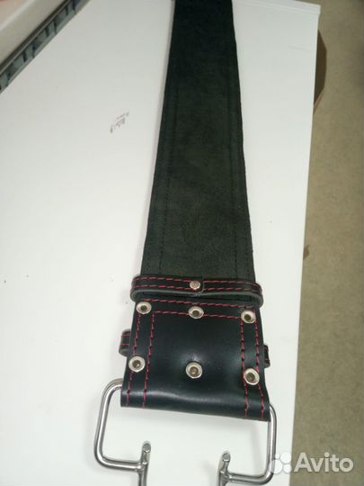 Пояс для пауэрлифтинга 3-слойный черный С пряжкой