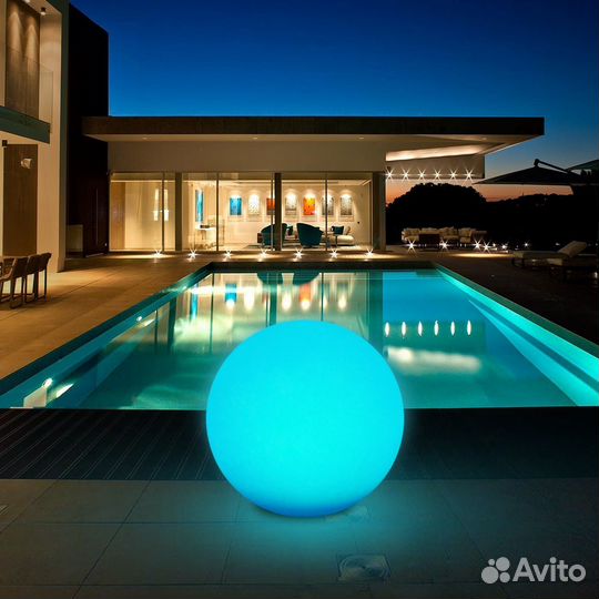 Уличный светильник led шар 50 см RGB IP65 220 В