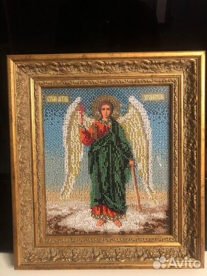 Икона Ангел Хранитель в багете под стеклом