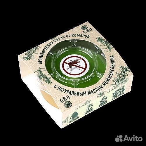 Свеча от комаров с маслом можжевельника