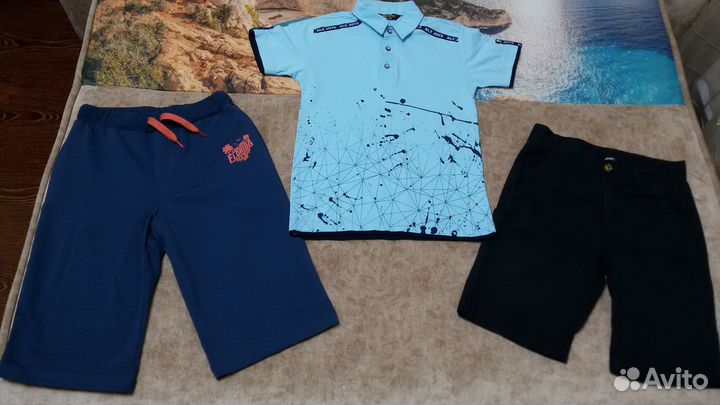 Комплект одежды (шорты,футболка-поло) р140