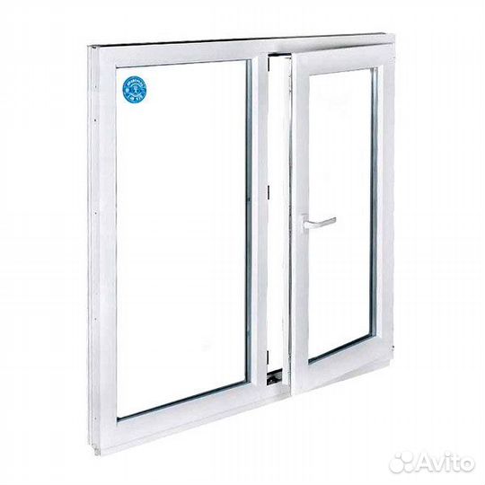 Стандартное окно в квартиру 1.100 х 1.100 готовое