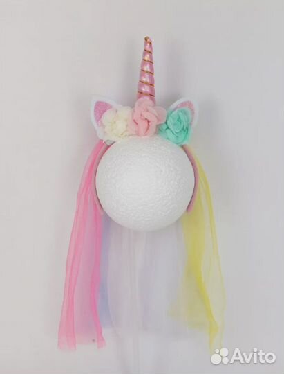 Ободок с хвостом единорог