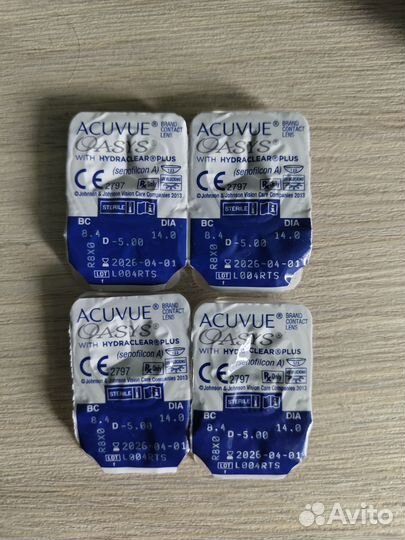Линзы Acuvue oasys 2хнедельные (минус 5)