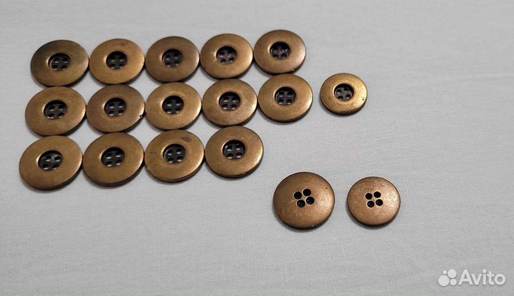 Пуговица металлические 15 шт