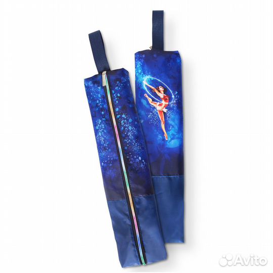 Чехол для гимнастических булав, синий/голубой