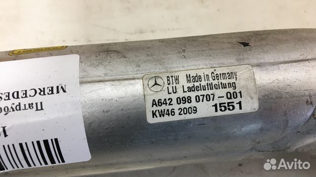 Патрубок интеркулера Mercedes E350 W212 642.850D