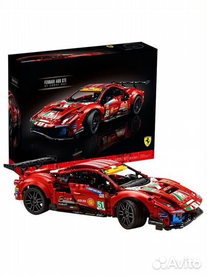 Большой Конструктор машина ferrari, с Подсветкой