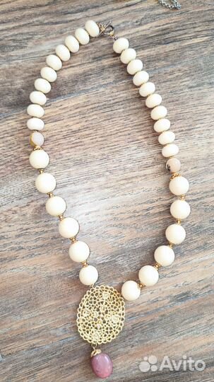 Комплект бусы и серьги