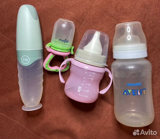 Бутылочка avent поильник посуда для малышей