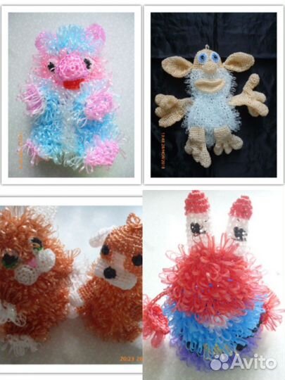 Мочалки игрушки ручной работы