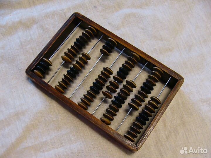 Счёты деревянные старые Сделано в СССР