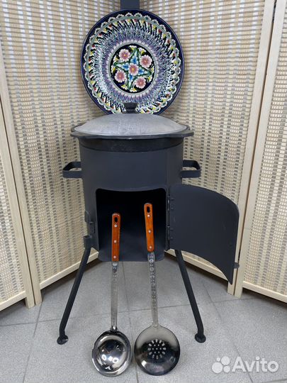 Печь для казана + казан 6 литров