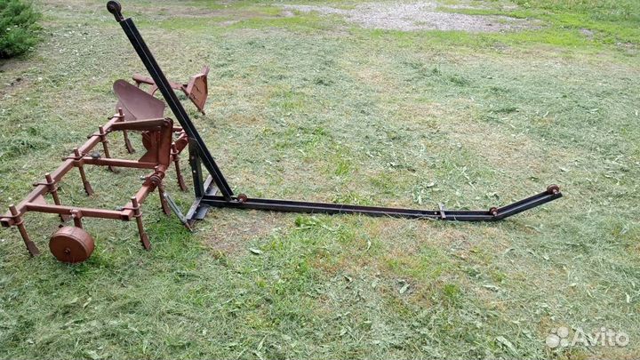 Плуг и борона с самодельной рамой под квадроцикл