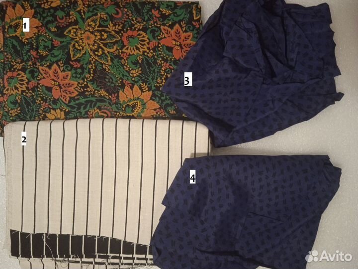 Отрезы ткани из СССР куплены в 70-х годах