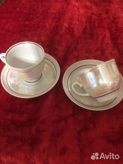 Чайно-кофейный сервиз.Кисловодский фарфор-12 перс