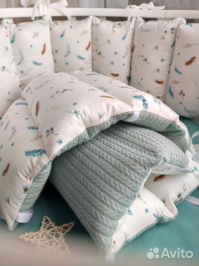 Бортики в кроватку заборчик