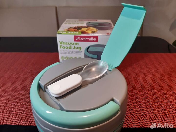 Термос для еды с выемной емкостью и ложкой 0,5 л