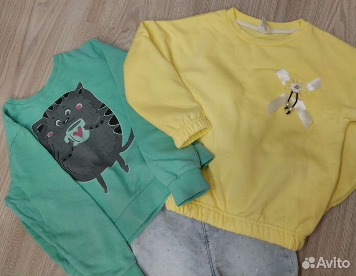 Джинсы,толстовки,платья,обувь для девочки 110-116