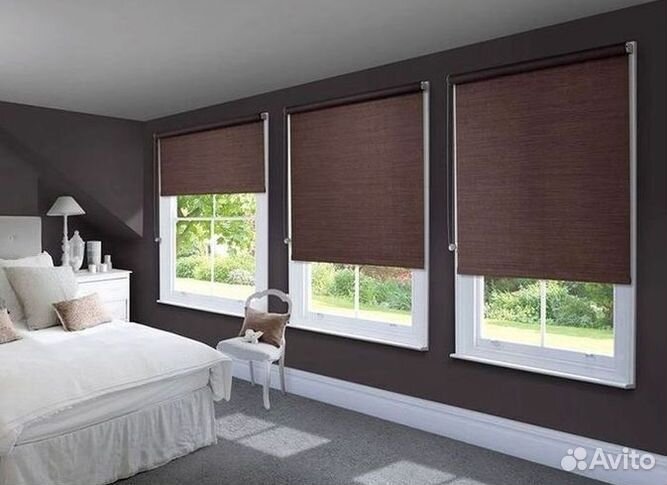 Рулонные шторы однотонные