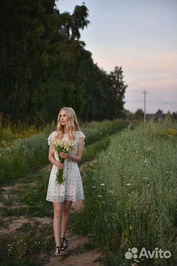 Вечернее/летнее платье с воланами