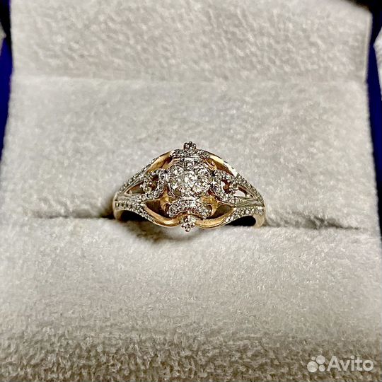 Золотое кольцо с бриллиантами