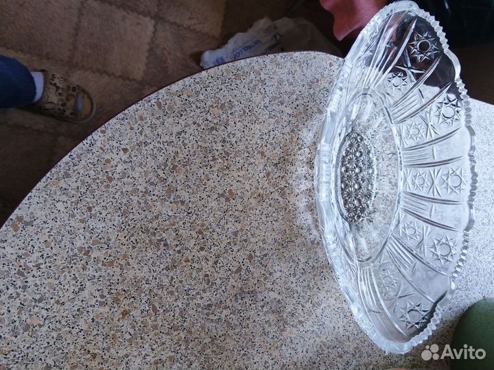 Ваза для фруктов хрусталь СССР