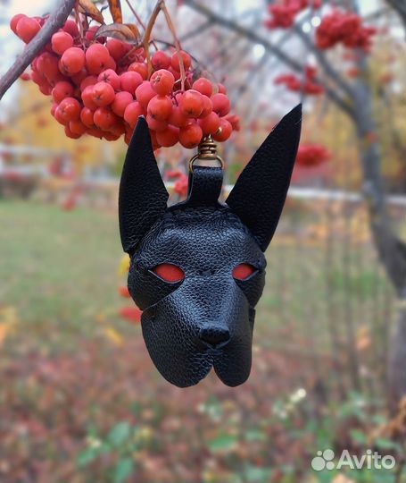 Брелоки из кожи - Адский дог питбуль и боксер