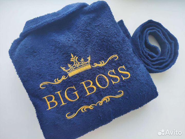 Детский махровый халат с вышивкой