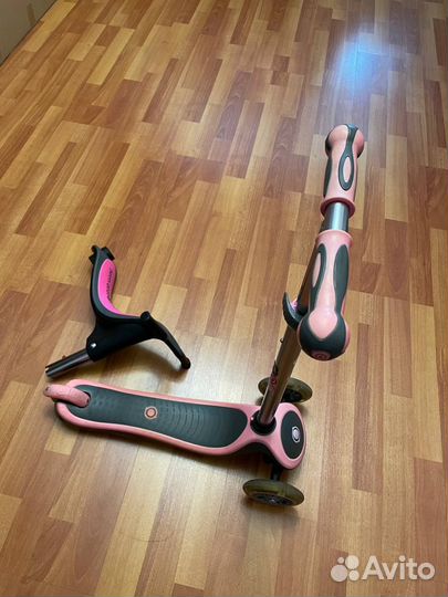 Самокат трехколесный Globber розовый