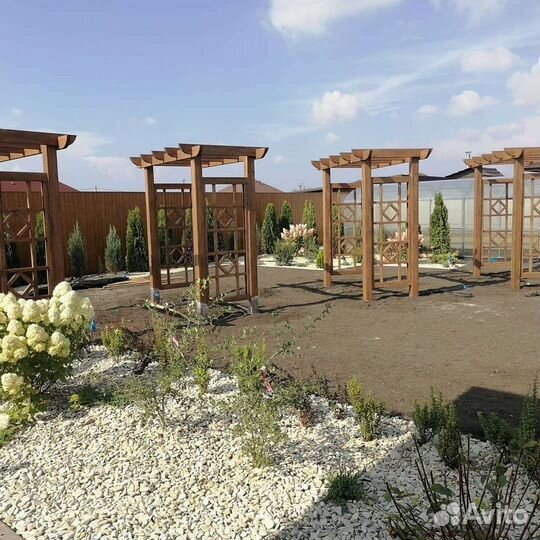 Пергола деревянная, садовые арки