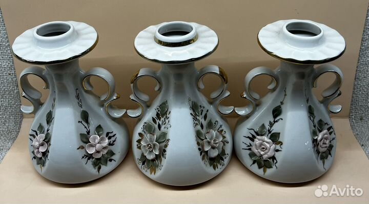 Подсвечник Лепнина Фарфор