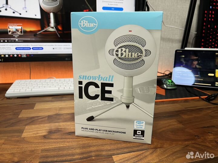 Конденсаторный микрофон Blue Snowball iCE белый