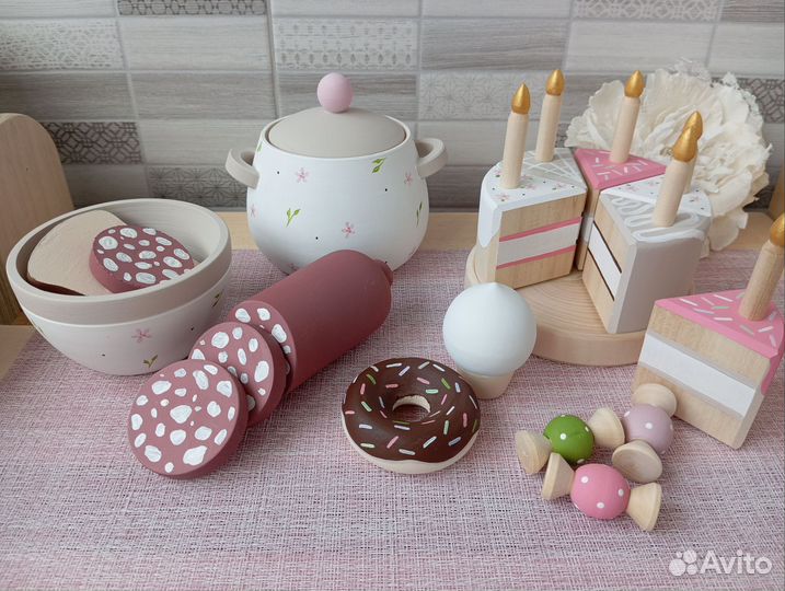 Чайный сервиз деревянный