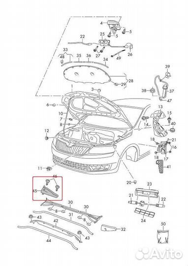 Заглушка воздуховода Skoda Octavia Scout cjsb 1.8