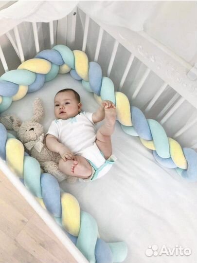 Бортик для детской кровати Косичка