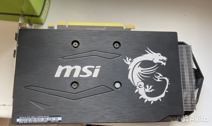 Видеокарта msi GTX 1660 ti armor