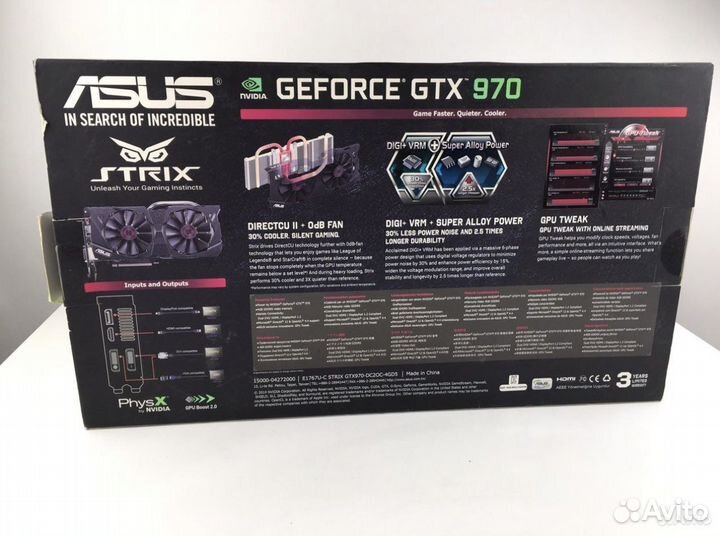 Видеокарта nvidia GeForce GTX 970 Asus