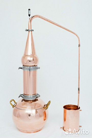 Аламбик медный на 10 л. кламп 4 и 1,5 дюйма