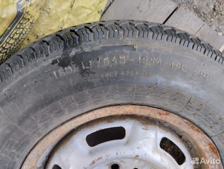 R13 Шины СССР М-145 165/80, PCD 4x98 DIA 13