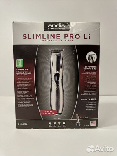Триммер Andis D-8 Slimline Pro Li, хром